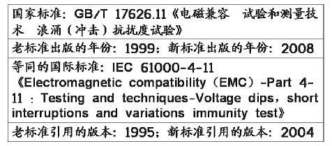 電壓暫降、短時中斷和電壓變化抗擾度試驗