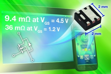 Vishay Siliconix新款功率MOSFET在4.5V時(shí)導(dǎo)通電阻僅為9.4 m?