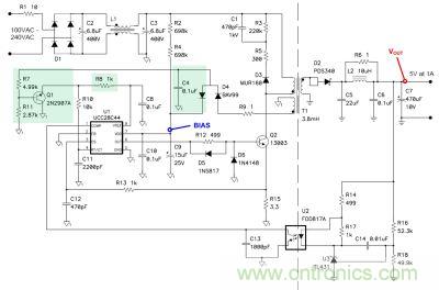 改進(jìn)型電流限制而增加的一些組件之后的原理圖