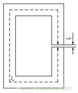 留有氣隙的變壓器鐵芯的工作原理圖