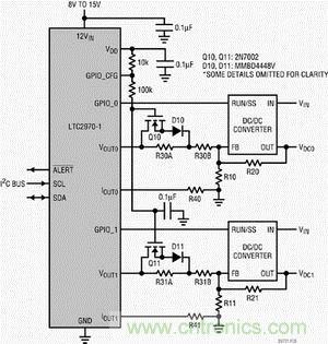 采用 LTC2970 跟蹤兩個電源