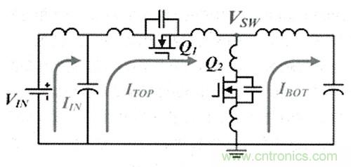 圖2具寄生電感器和電容器的降壓型開關(guān)穩(wěn)壓器