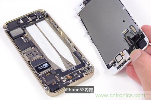 土豪金iPhone 5S拆解：內(nèi)部結(jié)構(gòu)升級，維修難度增加