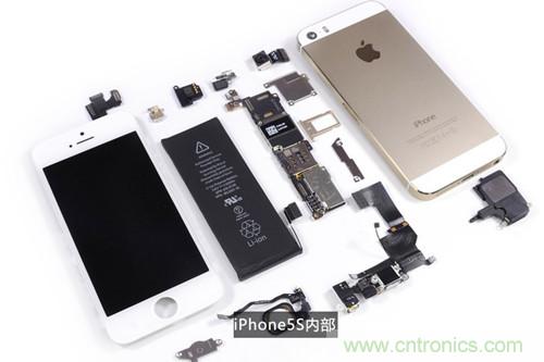 土豪金iPhone 5S拆解：內(nèi)部結(jié)構(gòu)升級，維修難度增加