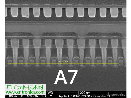 iPhone 5S芯片級(jí)拆解，顯微鏡下的A7處理器揭秘