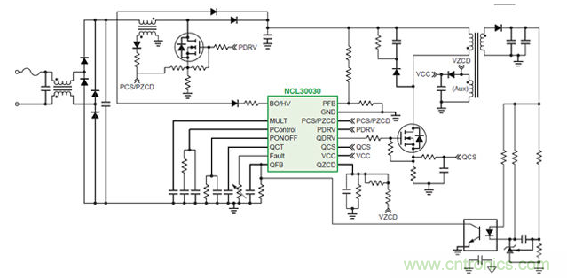 采用NCL30030的AC-DC開關(guān)控制器LED驅(qū)動方案