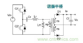 高壓DC-DC次級(jí)端LLC串聯(lián)諧振示意圖