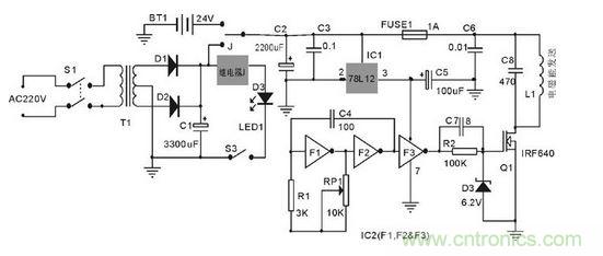 無線電能發(fā)送單元電路圖