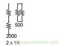 兩個(gè)電阻，兩種組合。這個(gè)很簡(jiǎn)單。