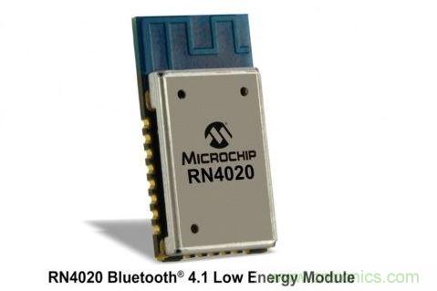 Microchip公司的RN4020模塊集成了包括天線在內(nèi)完整的低功耗藍牙射頻電路。RN4020采用密封的10mm x17mm x 2mm封裝，內(nèi)置有板載陶瓷天線、2.4GHz的低功耗藍牙收發(fā)器、帶完整的嵌入式低功耗藍牙協(xié)議棧的微控制器以及UART和USB接口。