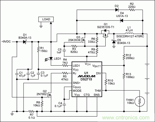 優(yōu)化DS2715電池充電器的負(fù)載切換功能