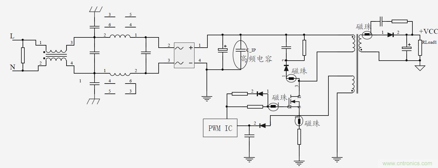 如何改善開關(guān)電源電路的EMI特性？