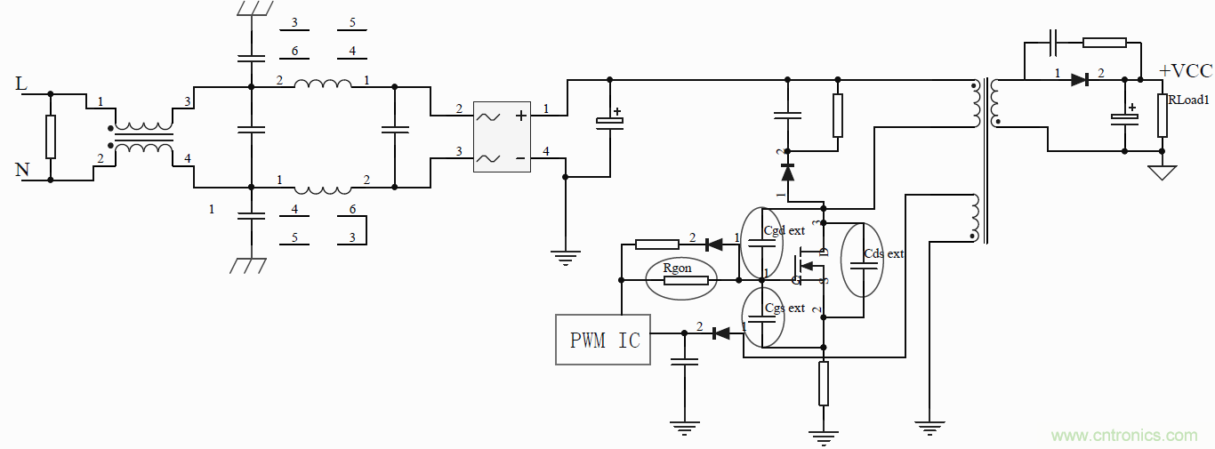 如何改善開關(guān)電源電路的EMI特性？