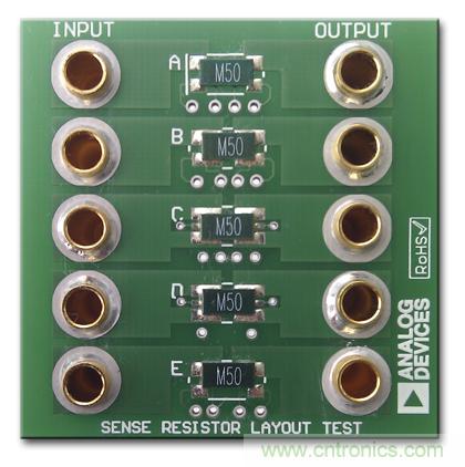 改進(jìn)低值分流電阻的焊盤布局，優(yōu)化高電流檢測(cè)精度