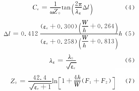 微帶線的相位補償電路物理模型分析