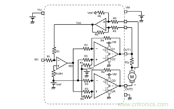 BTL功放電路的有刷直流電機(jī)驅(qū)動(dòng)：線性電流驅(qū)動(dòng)