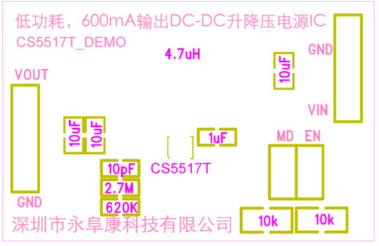 如何運用升降壓芯片CS5517實現(xiàn)鋰電池穩(wěn)定輸出3.3V/3.6V（1.2-5V）的電壓？