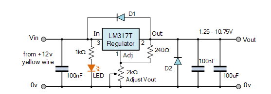 如何使用LM317T創(chuàng)建可變電壓電源