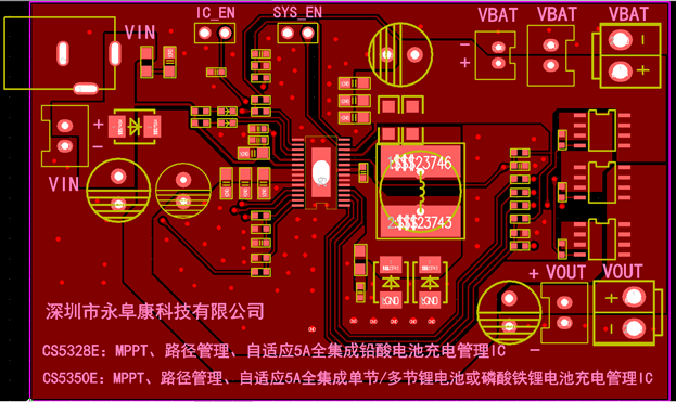 CS5350/CS5328 太陽能板供電鉛酸蓄電池、磷酸鐵鋰電池、鋰電池充電管理IC系列